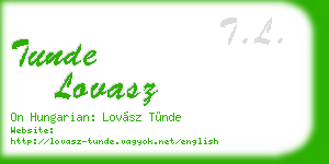 tunde lovasz business card